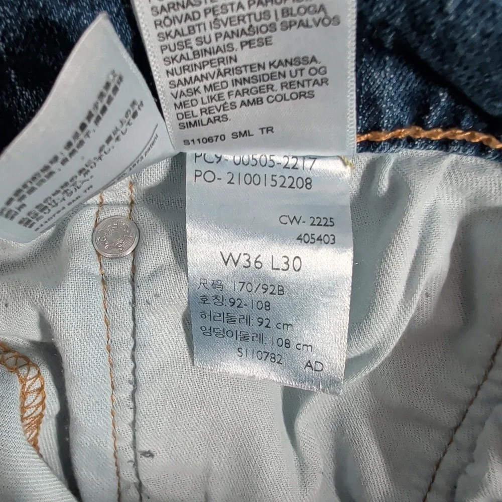 Levi's‎ 505 Jeans Mens 36x30 Blue Regular Fit Straight Leg Denim Casual Workwear